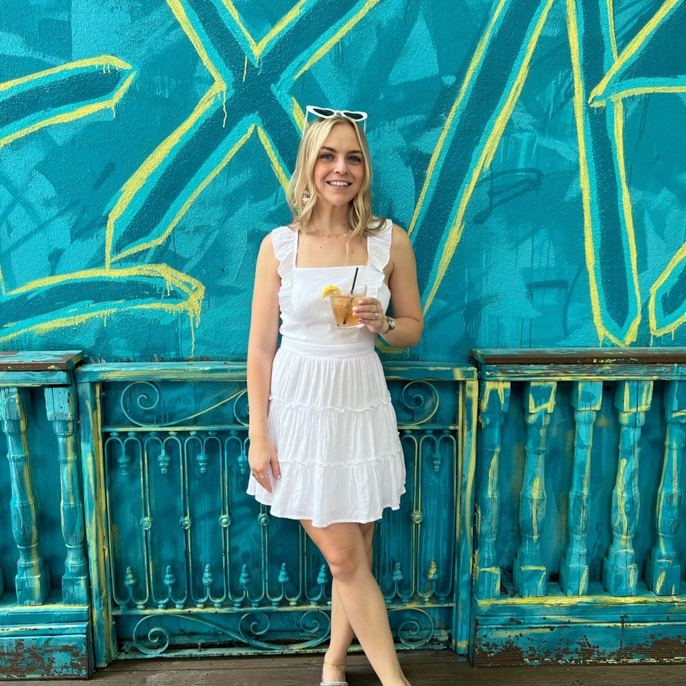 White Ruffled Sundress